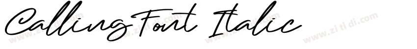 CallingFont Italic字体转换